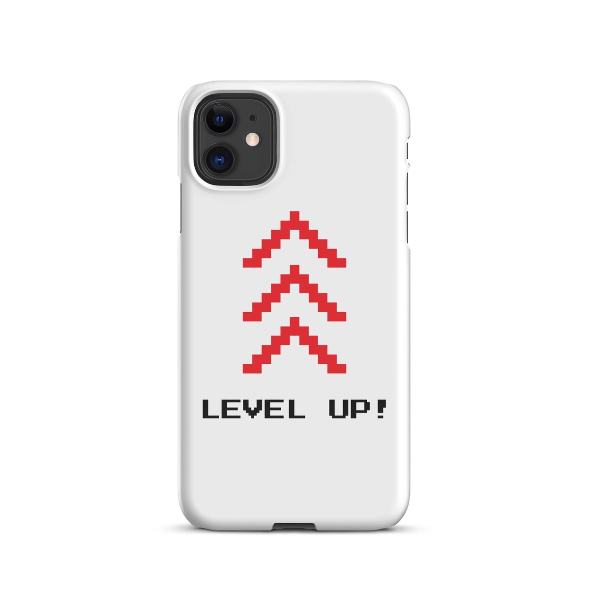 Snap on iPhone case with a Level Up design